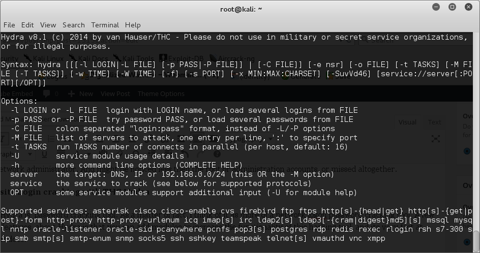 Hydra Command Line Options